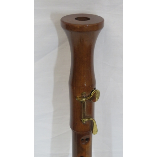 238 - Timber recorder with brass thumbpiece