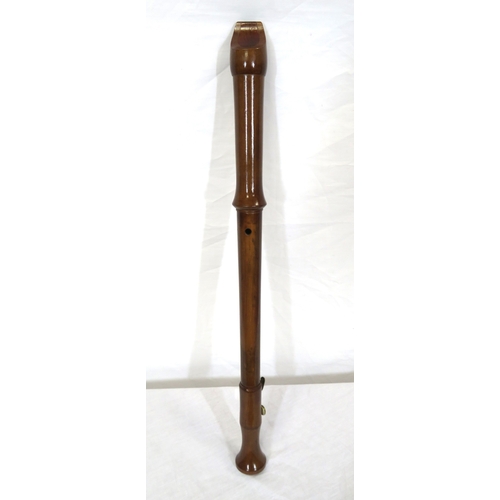 238 - Timber recorder with brass thumbpiece