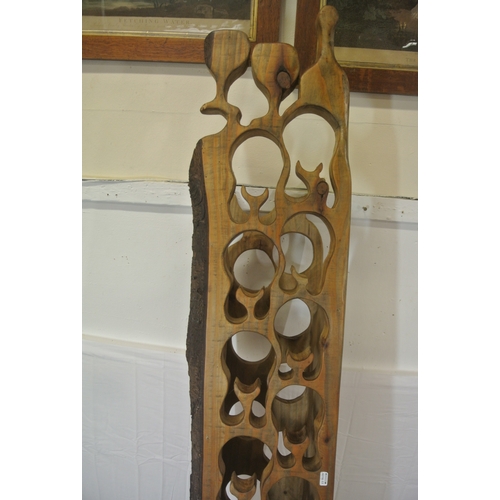 281 - Art Deco carved wine rack