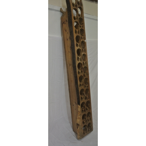 281 - Art Deco carved wine rack