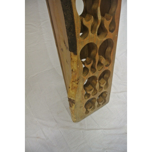 281 - Art Deco carved wine rack