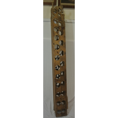 281 - Art Deco carved wine rack