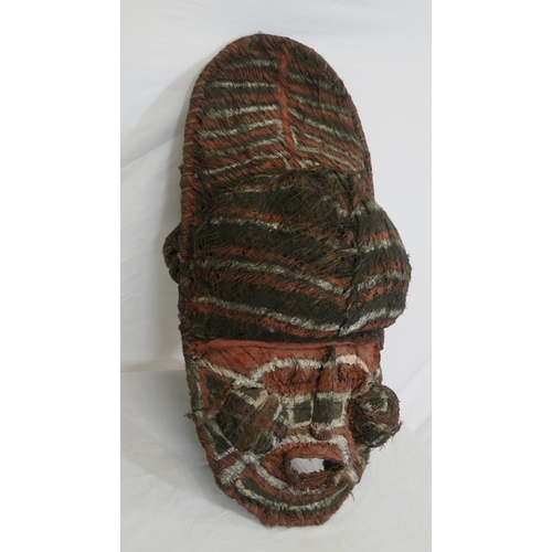 283 - Tribal art woven coloured mask