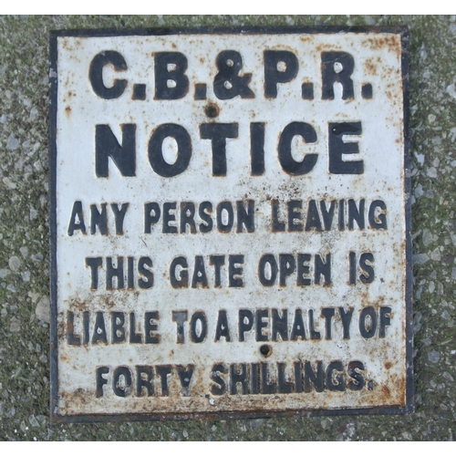 289 - Cork, Blackrock & Passage metal square railway sign