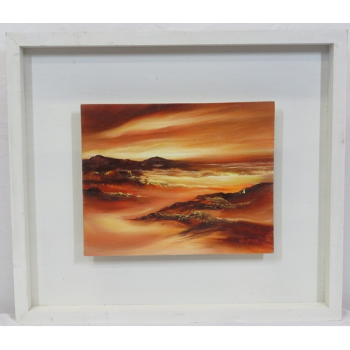 30 - Robert Wyland 'Sunset' oil on board 24x30cm signed