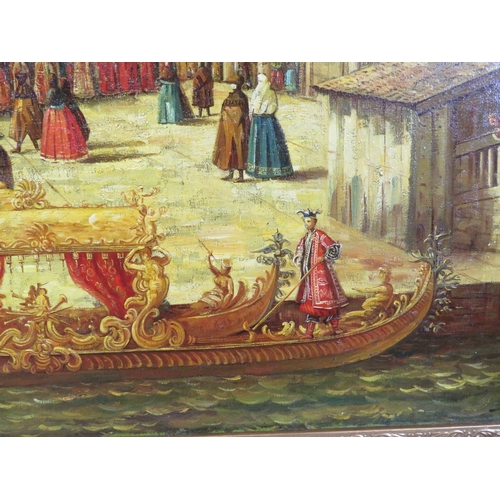 33 - Italian school 'Doges Palace, St Marks, Venice' oil on canvas 60x90cm