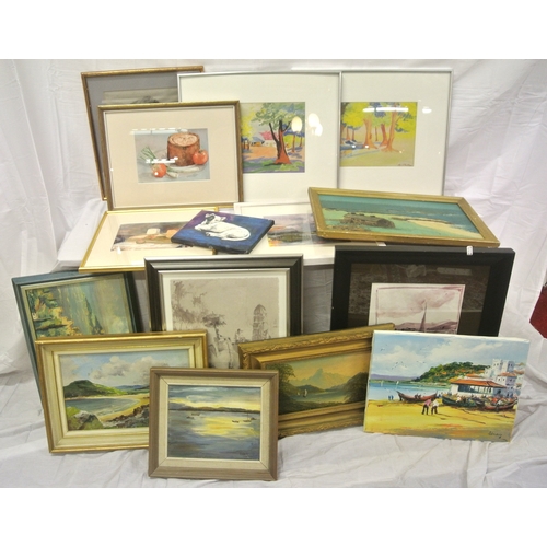 5 - Assorted lot of paintings, pictures, etc. in box