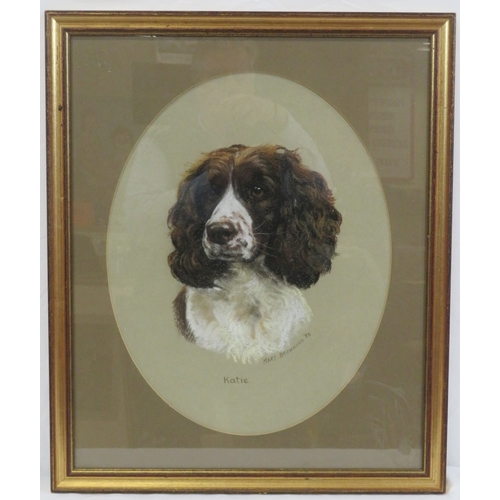 52 - Mary Browning 'Katie' pastels oval 45x35cm signed & dated