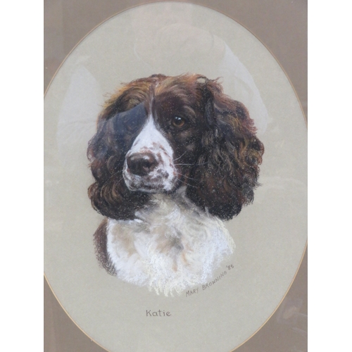 52 - Mary Browning 'Katie' pastels oval 45x35cm signed & dated