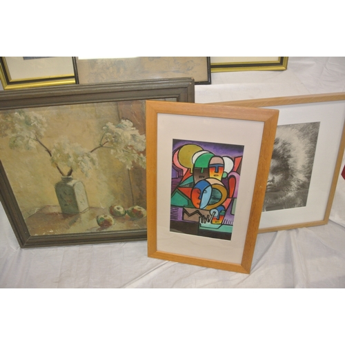 6 - Assorted lot of paintings, pictures, etc. in box