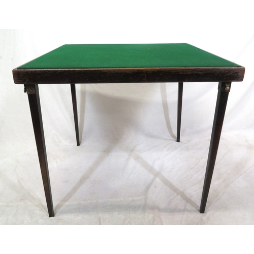 60 - Edwardian oak picnic or card table with folding tapering legs