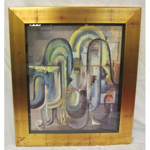 29 - Peg Quinlan 'Architectural abstracts' a pair of pastels 68x58cm each, signed