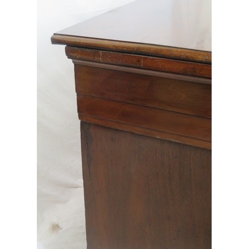 150 - Edwardian mahogany desk with pull-out bureau with drop down front and fitted interior, 10 side drawe... 