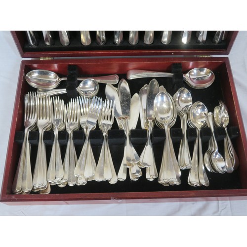 302 - Canteen of silverplated cutlery with shaped handles