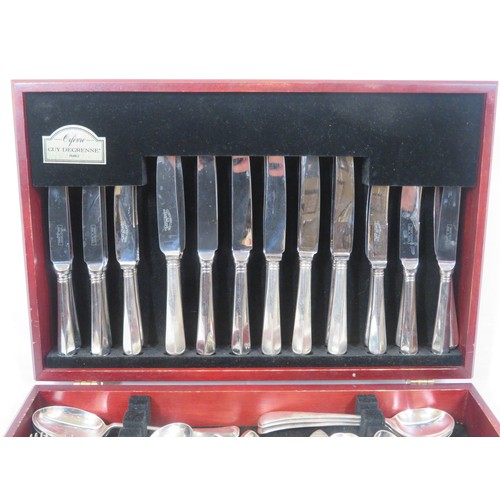 302 - Canteen of silverplated cutlery with shaped handles