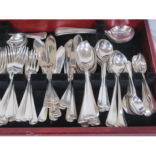 302 - Canteen of silverplated cutlery with shaped handles