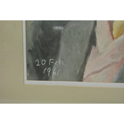 30A - Canon EP Mills 'Portrait of Owen McSweeney' pastels 38x29cm monogrammed, dated 1961