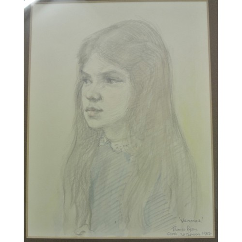 31A - Thomas Ryan PRHA 'Veronica' pastels, 25x19cm Titled, signed and dated Cork 1982