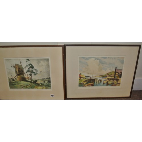 44A - James Priddy FRSA RBSA (1916-1980)  'Porlock Weir, Somerset', & 'Windmill, Reigate Heath' Pair of ar... 