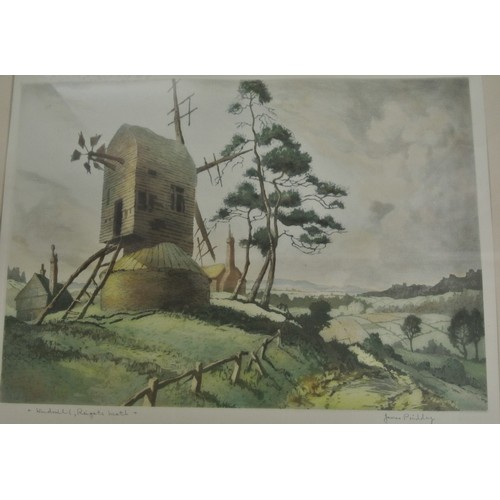 44A - James Priddy FRSA RBSA (1916-1980)  'Porlock Weir, Somerset', & 'Windmill, Reigate Heath' Pair of ar... 