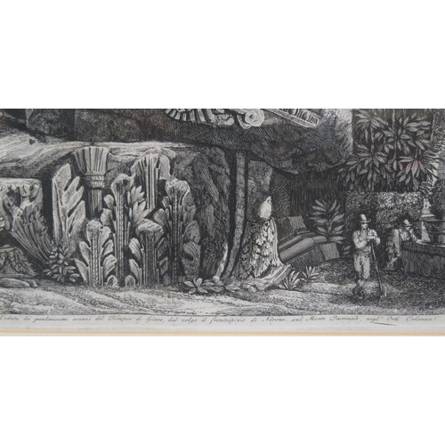 10 - Italian school 'Roman Ruins' Engraving c.1820 35x45cm