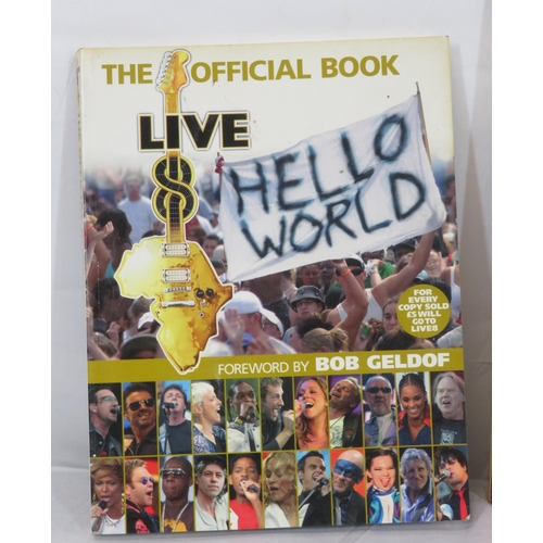 122 - 'Official Live Aid' book & 'Geldof in Africa' book, both signed