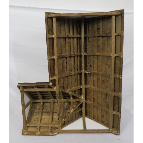 127 - Dutch style dolls house with sectioned interior and detachable roof