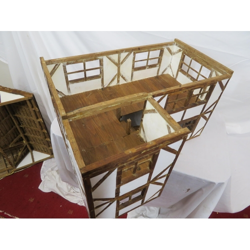 127 - Dutch style dolls house with sectioned interior and detachable roof