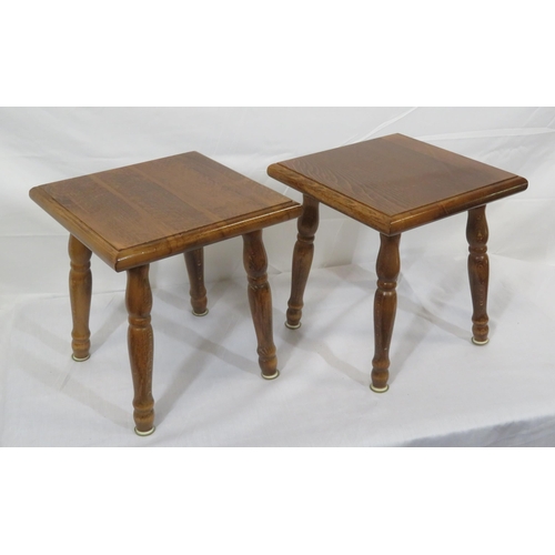 133 - Pair of small Victorian style children stools with turned legs