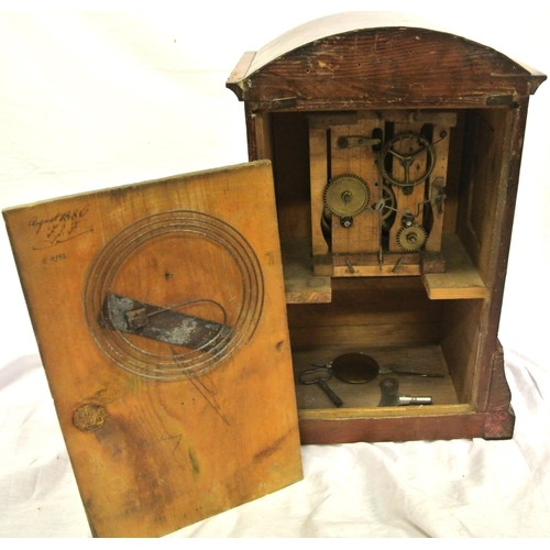 138 - Dutch walnut domed bracket clock with brass framed enamel dial, ormolu mounts, side door & glazed do... 