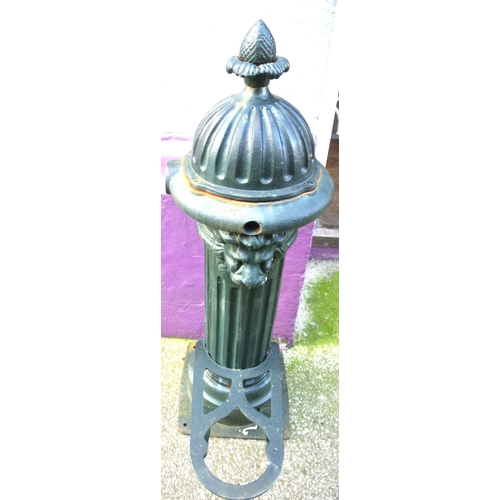 167 - Victorian design cast iron water font with shaped stand