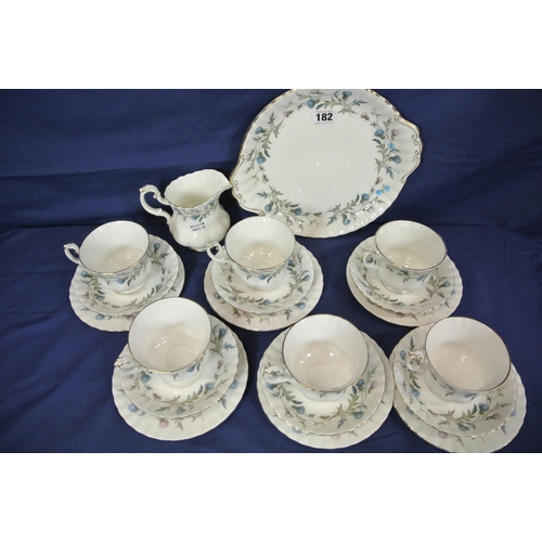 182 - Twenty piece Royal Albert tea service with gilt & foliate decoration