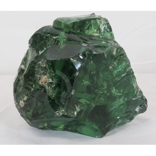 188 - Large emerald glass paperweight