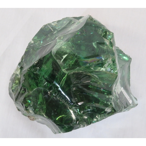 188 - Large emerald glass paperweight