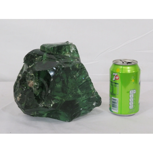 188 - Large emerald glass paperweight