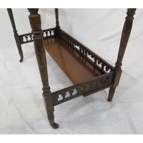 211 - Victorian mahogany desk with lift-up top, drop-down front, sectioned interior, brass drop handle, on... 