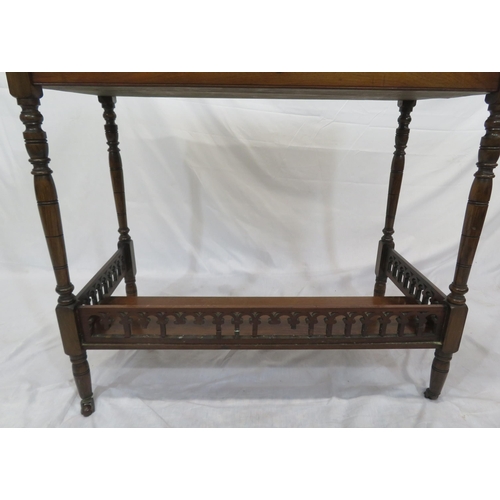 211 - Victorian mahogany desk with lift-up top, drop-down front, sectioned interior, brass drop handle, on... 