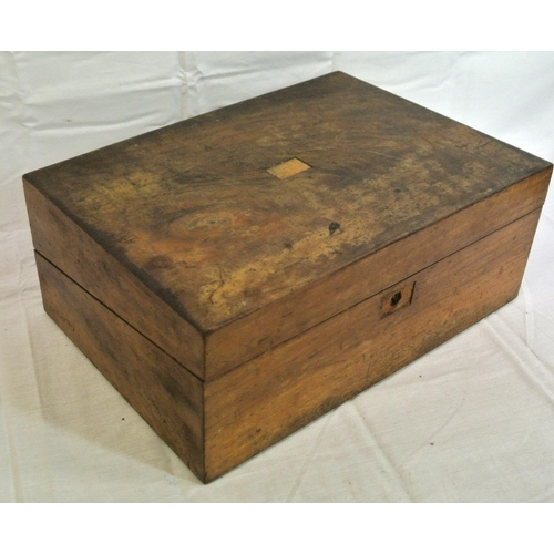 218 - Edwardian walnut stationery box