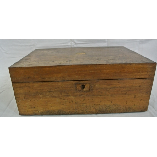 218 - Edwardian walnut stationery box