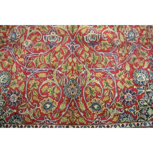 229 - Large red ground Persian Kashan carpet with Lozengier Medallion design 395CM  x 285 cm