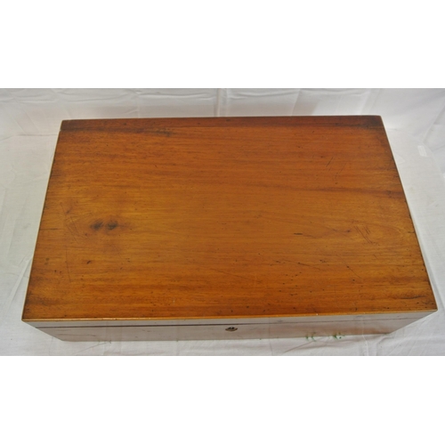 243 - Edwardian inlaid mahogany stationery or sewing box