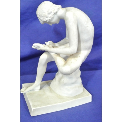 248 - Victorian style porcelain figure 'Achilles' on oblong base