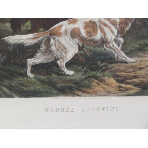 5 - Basil Bradley 'Grouse and Woodcock shooting' pair of engravings 37c60cm each