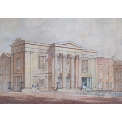 50 - English school 'Victorian Building' watercolour 36x50cm