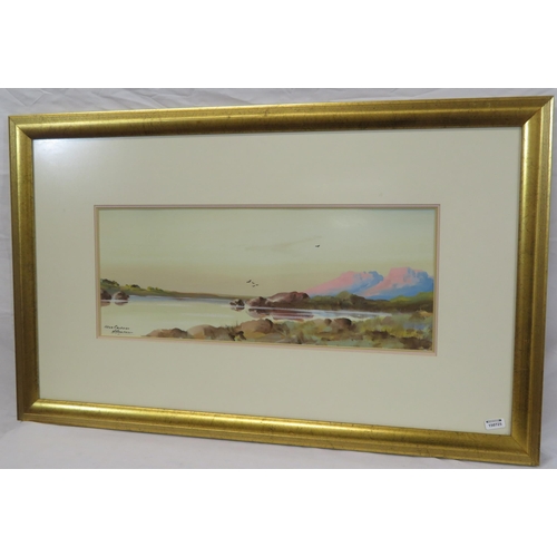 55 - Harry Anderson 'Caledon, Co. Tyrone' set of 3 gouaches, 20x48cm each signed