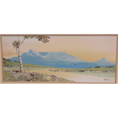 55 - Harry Anderson 'Caledon, Co. Tyrone' set of 3 gouaches, 20x48cm each signed