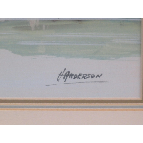 55 - Harry Anderson 'Caledon, Co. Tyrone' set of 3 gouaches, 20x48cm each signed