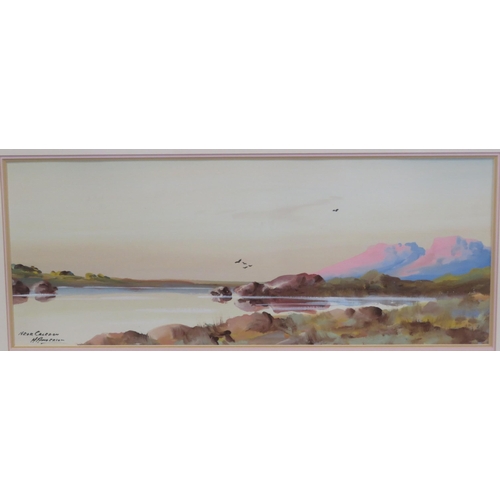 55 - Harry Anderson 'Caledon, Co. Tyrone' set of 3 gouaches, 20x48cm each signed