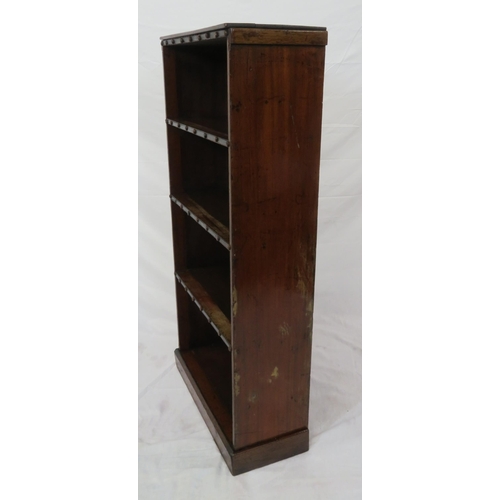 86 - Continental style open bookshelf on oblong plinth