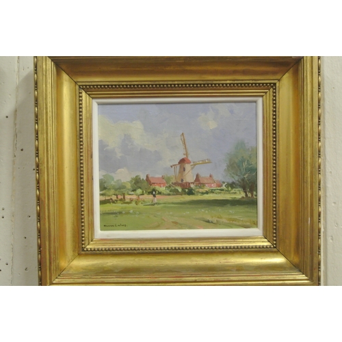 30 - Maurice Canning Wilks RUA ARHA (1910-1984) 'The mill at Groenekan, Holland' oil on board, 20x25cm, s... 